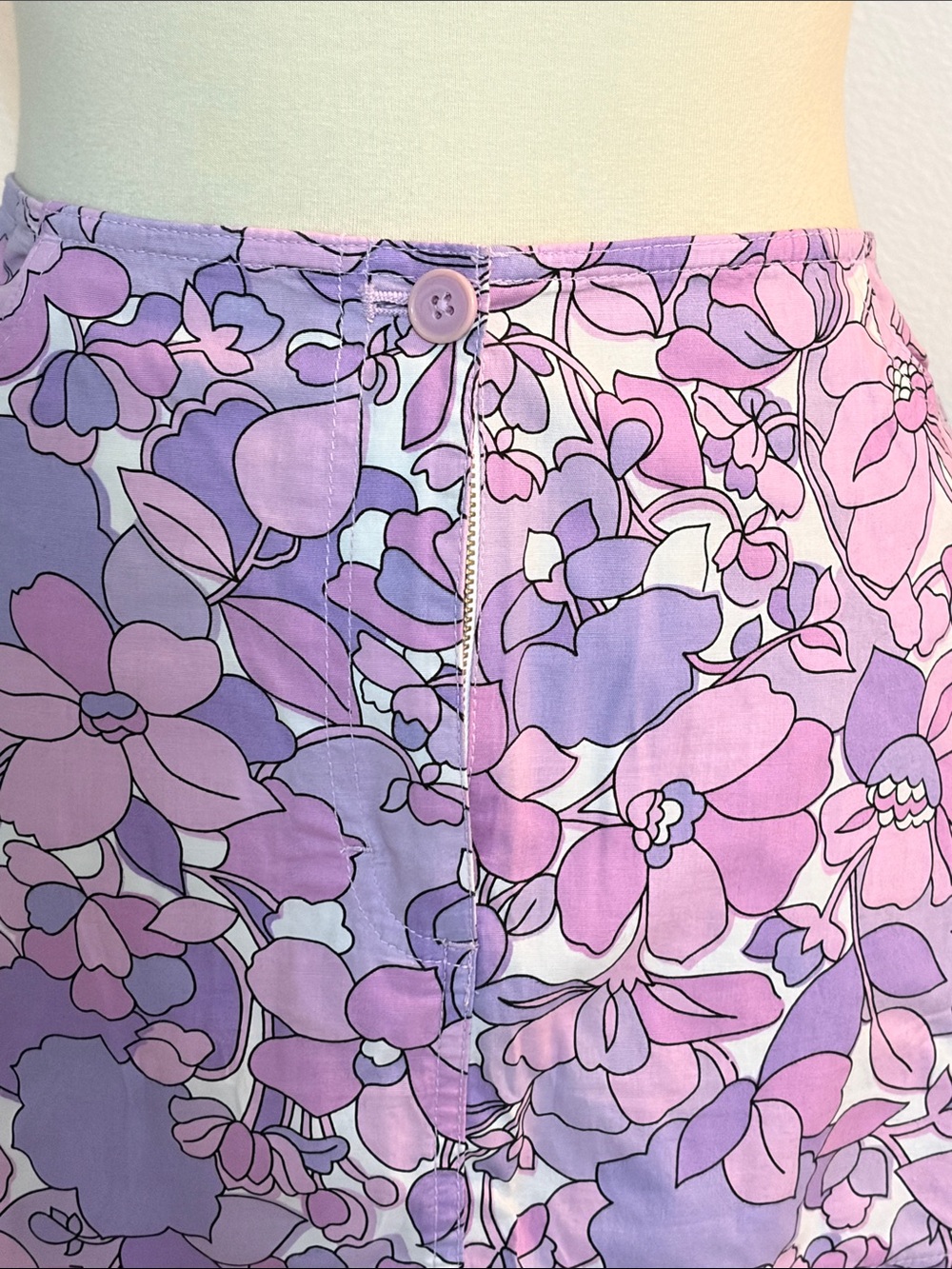 Ann Taylor LOFT Lavender Purple Floral Skirt Sz 16 - Picture 2 of 8